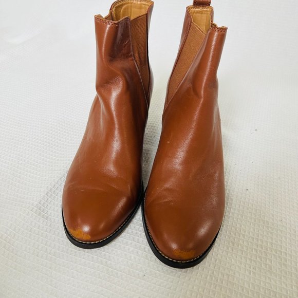 J. Crew Brown Rory Leather Bootie | Size 9 - Picture 3 of 5